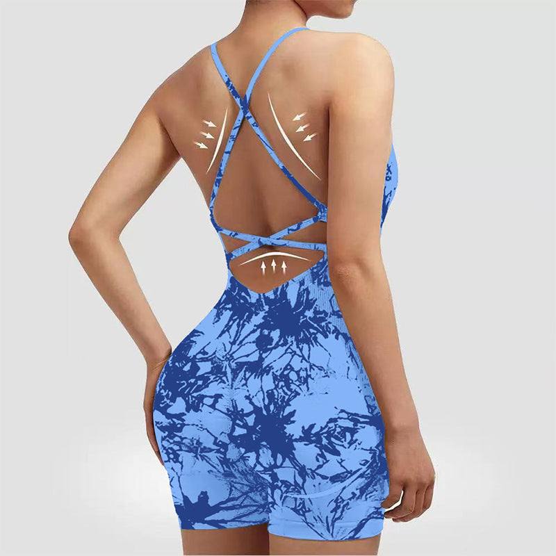 Women's Yoga Jumpsuit with Shorts Lotus Rain