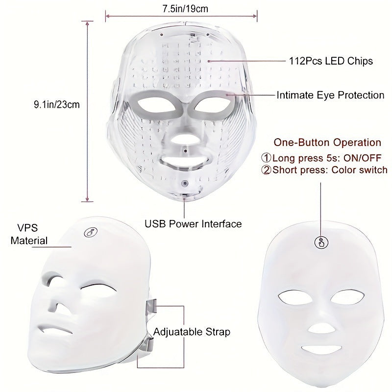 Silicone Photon LED Facial Mask Device Lotus Rain