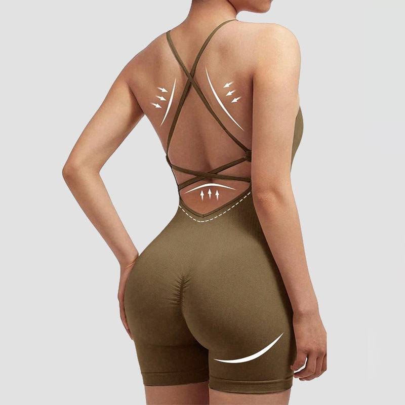 Women's Yoga Jumpsuit with Shorts Lotus Rain