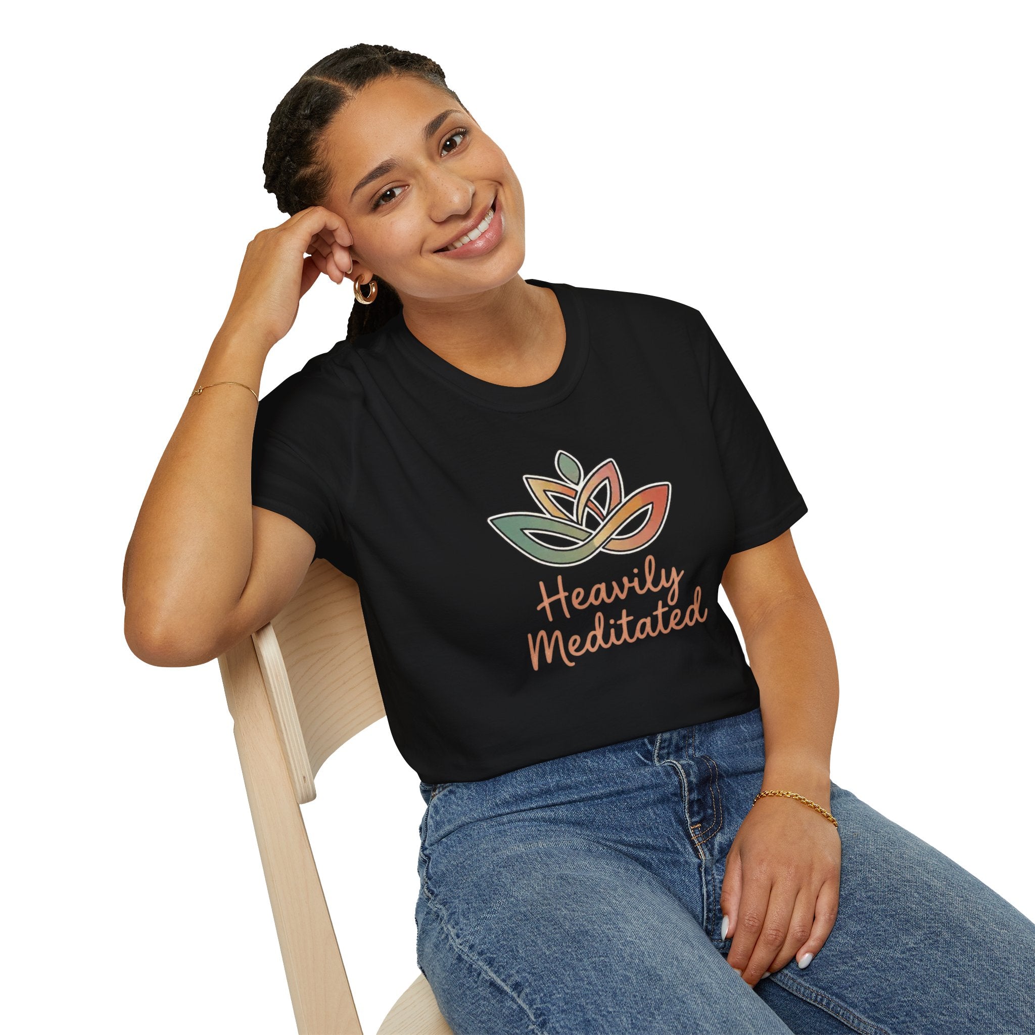 Heavily Meditated Lotus T-Shirt — Mindful Yoga Tee for Meditation Lovers