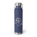 Navy Yoga Goddess Insulated 22oz. Water Bottle – Stay Zen, Hydrated & Stylish All Day Printify