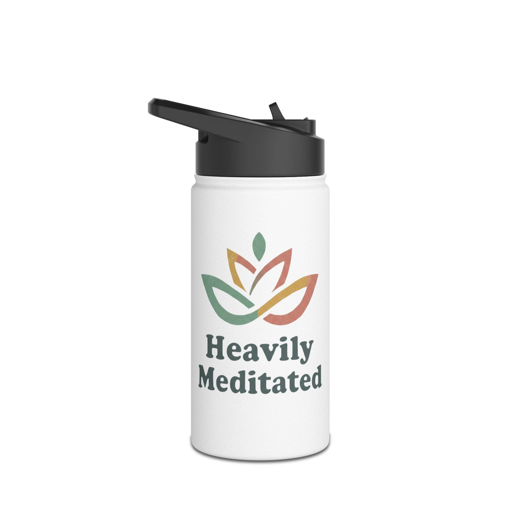 Heavily Meditated Stainless Steel Water Bottle — Mindfulness Yoga Hydration Bottle