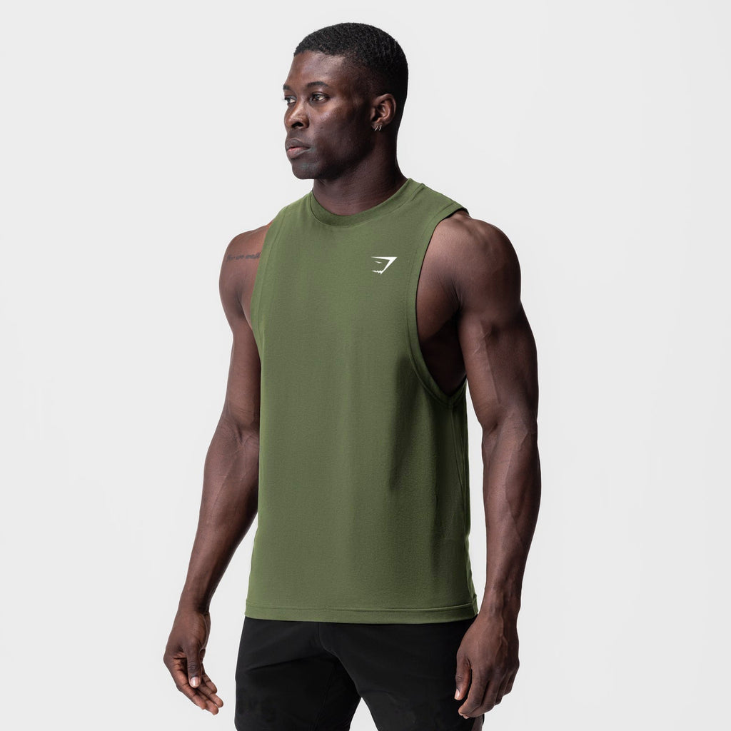 Mens Gym Fitness Sleeveless Vest Lotus Rain