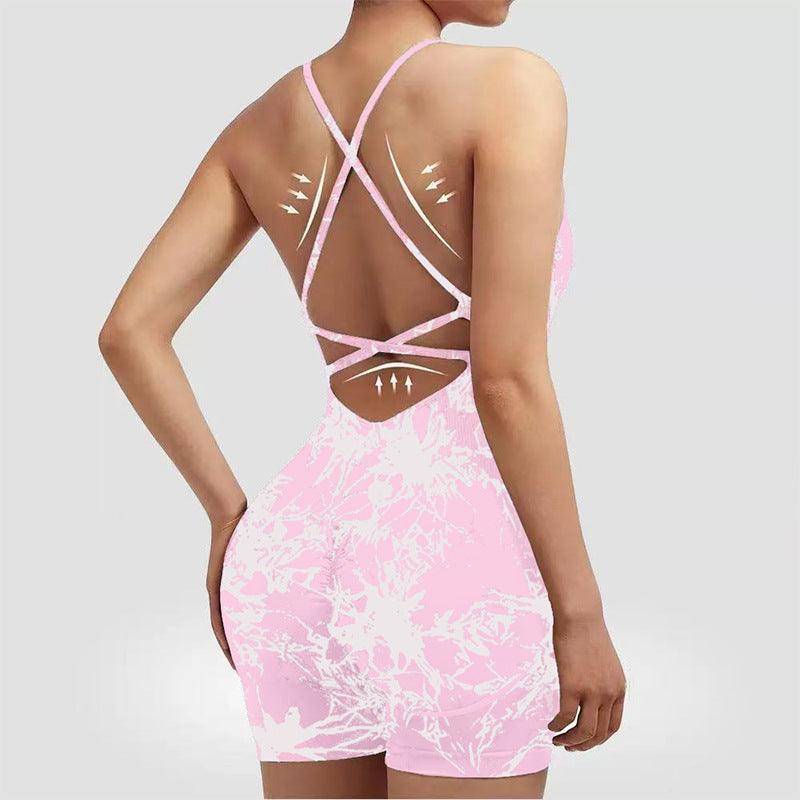 Women's Yoga Jumpsuit with Shorts Lotus Rain