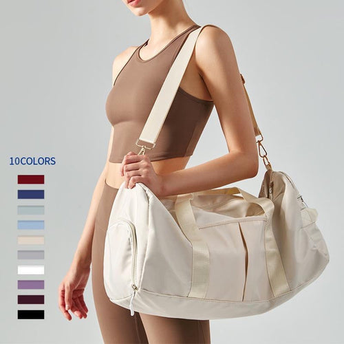 Dry-Wet Separated Yoga Tote Bag Lotus Rain