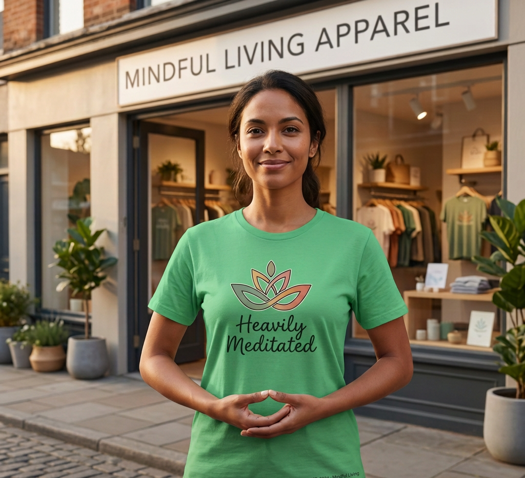 Heavily Meditated Lotus T-Shirt — Mindful Yoga Tee for Meditation Lovers