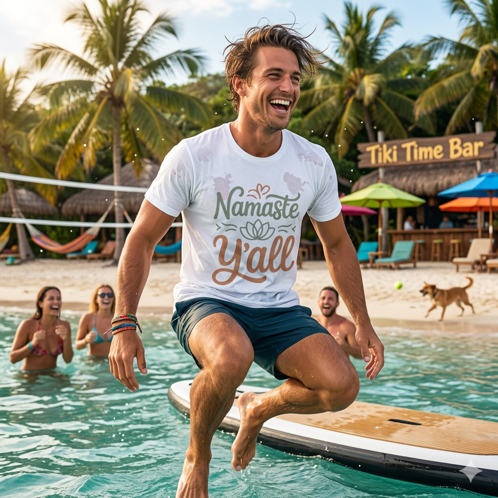 Namaste Y'all T-Shirt — Southern Yoga Lotus Tee