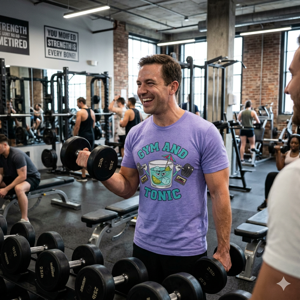 Gym and Tonic T-Shirt — Funny Fitness Cocktail Tee