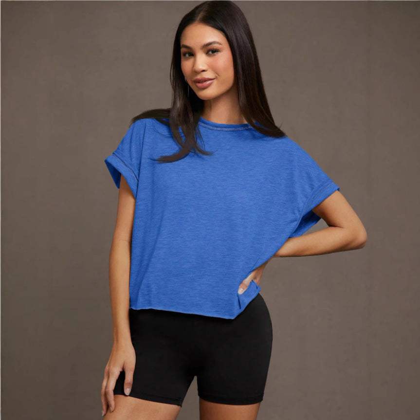 Women's Loose Fit Breathable Yoga T-Shirt Lotus Rain