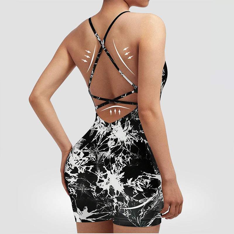 Women's Yoga Jumpsuit with Shorts Lotus Rain