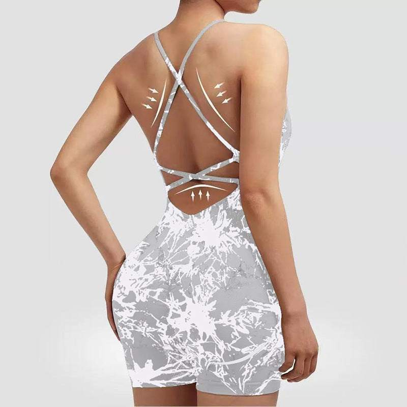 Women's Yoga Jumpsuit with Shorts Lotus Rain