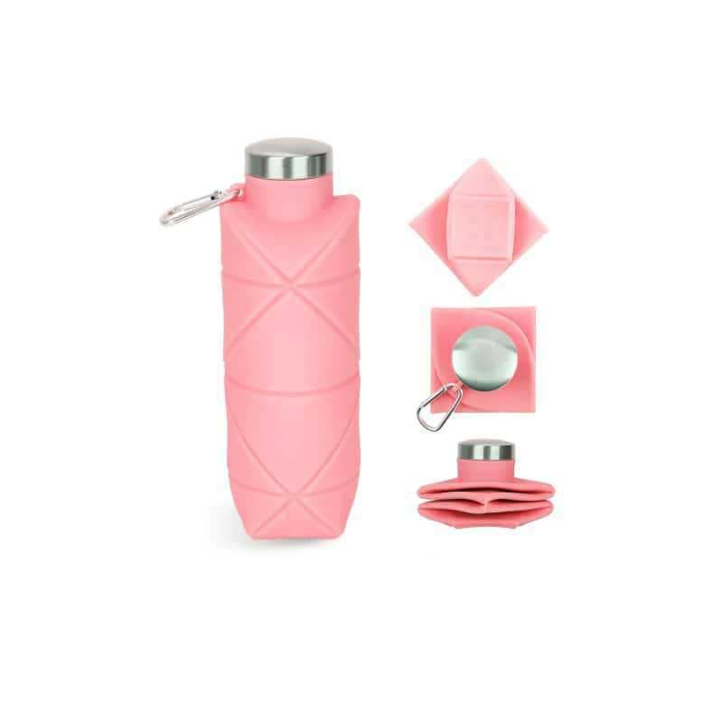 Foldable Collapsible Silicone Water Bottle Lotus Rain