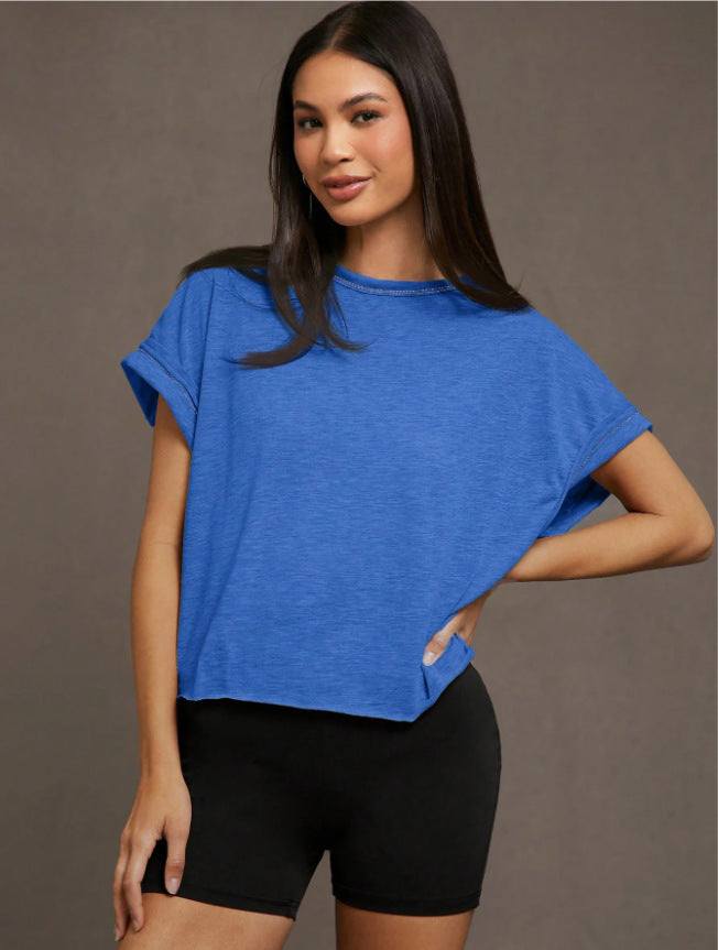 Women's Loose Fit Breathable Yoga T-Shirt Lotus Rain