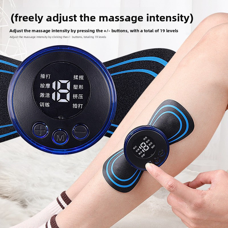 Portable EMS Muscle Stimulation Massager with Gel Pads Lotus Rain