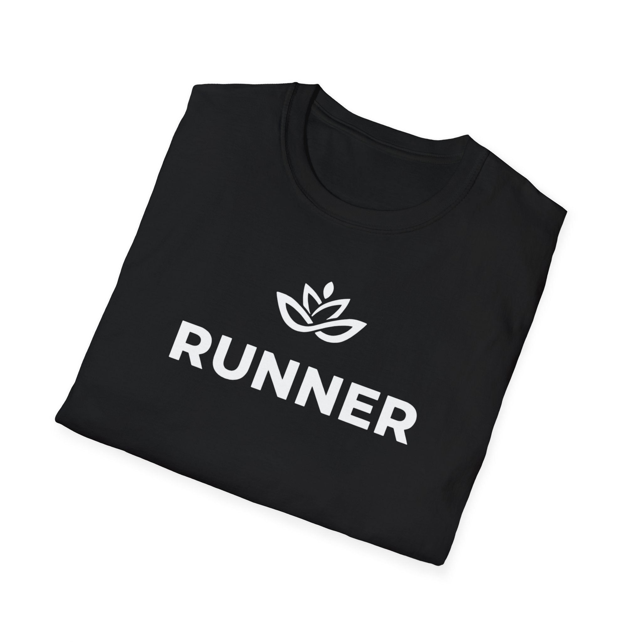 Runner Graphic T‑Shirt — Minimal Lotus Logo Running Tee