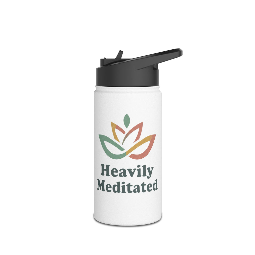 Heavily Meditated Stainless Steel Water Bottle — Mindfulness Yoga Hydration Bottle