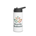 Heavily Meditated Stainless Steel Water Bottle — Mindfulness Yoga Hydration Bottle