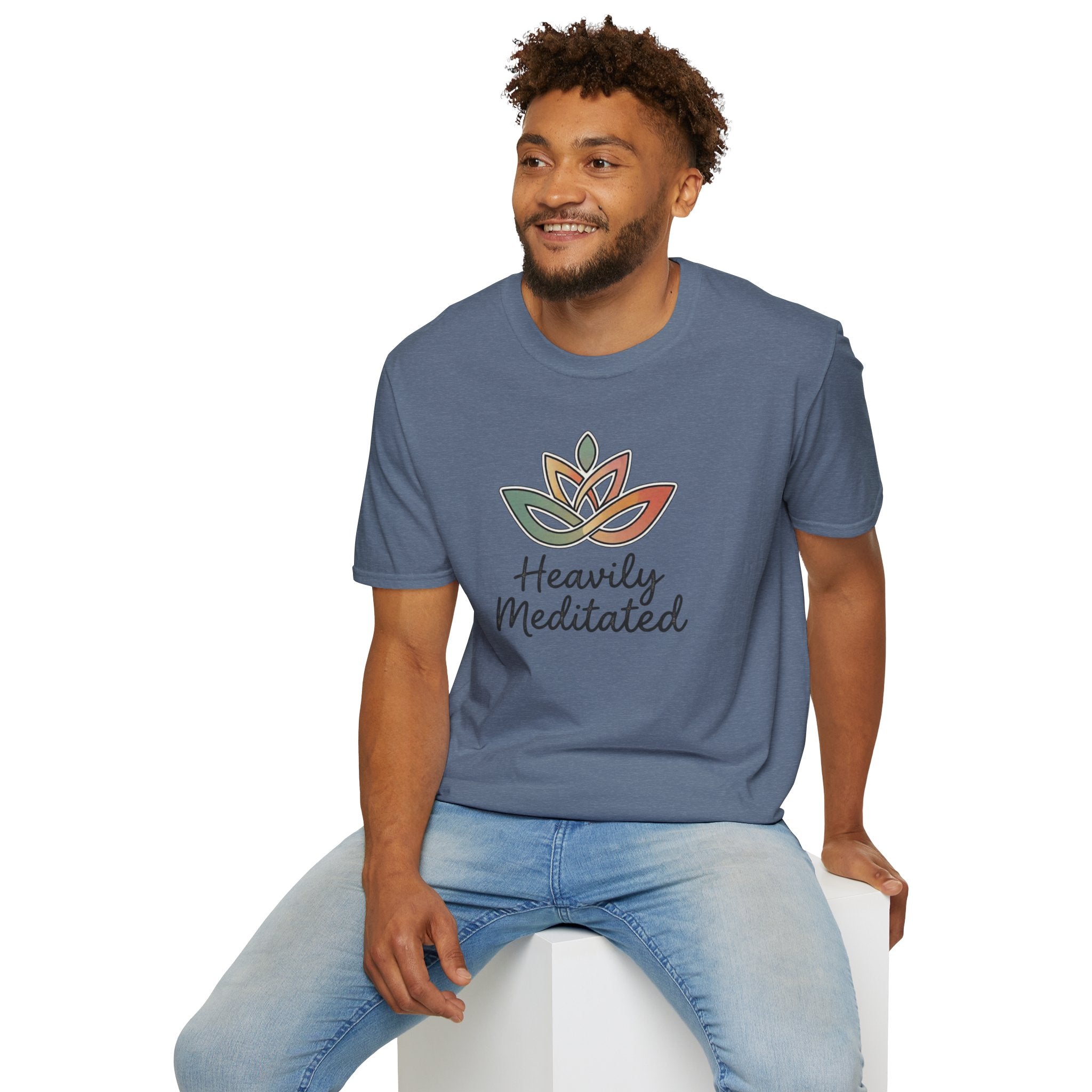 Heavily Meditated Lotus T-Shirt — Mindful Yoga Tee for Meditation Lovers