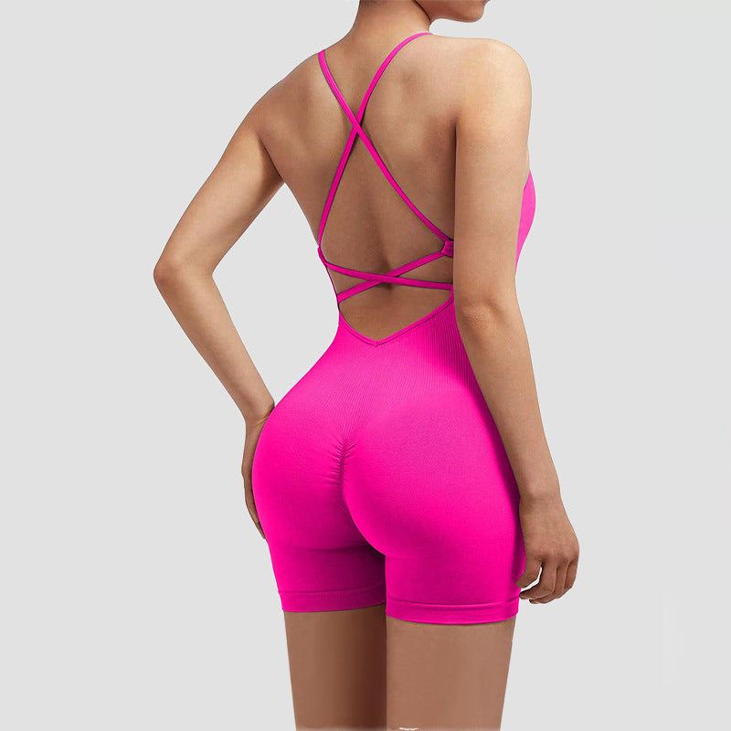 Women's Yoga Jumpsuit with Shorts Lotus Rain