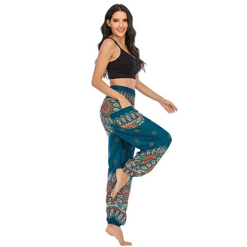 yoga pants Lotus Rain Vibrant bohemian patterns
