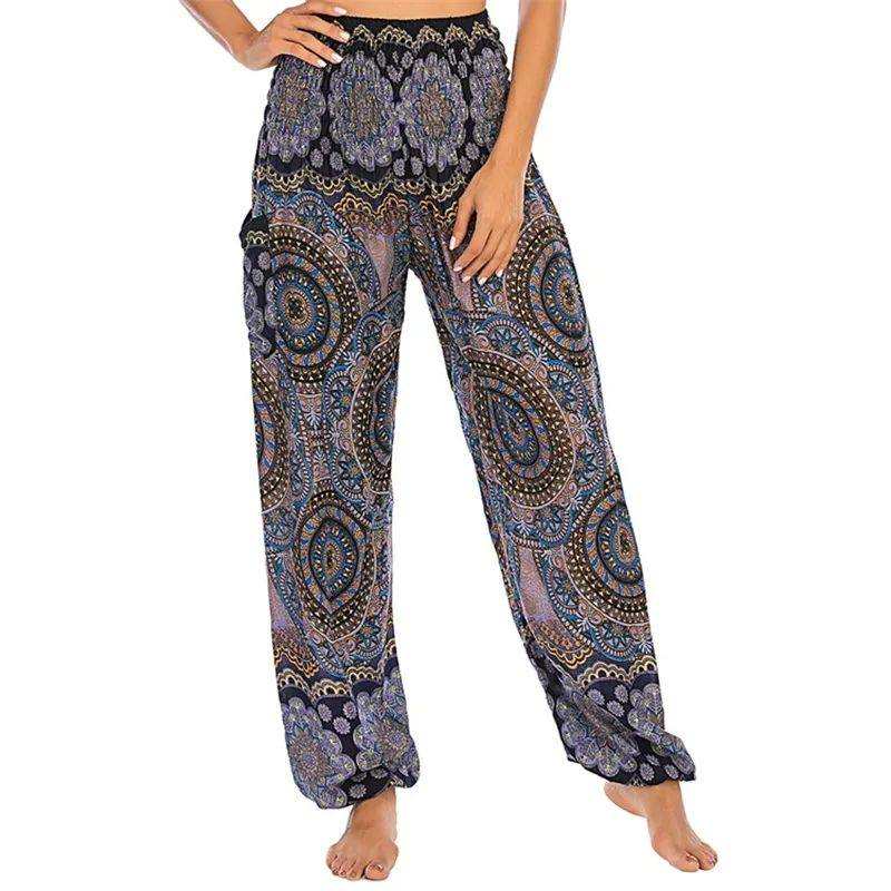yoga pants Lotus Rain Vibrant bohemian patterns