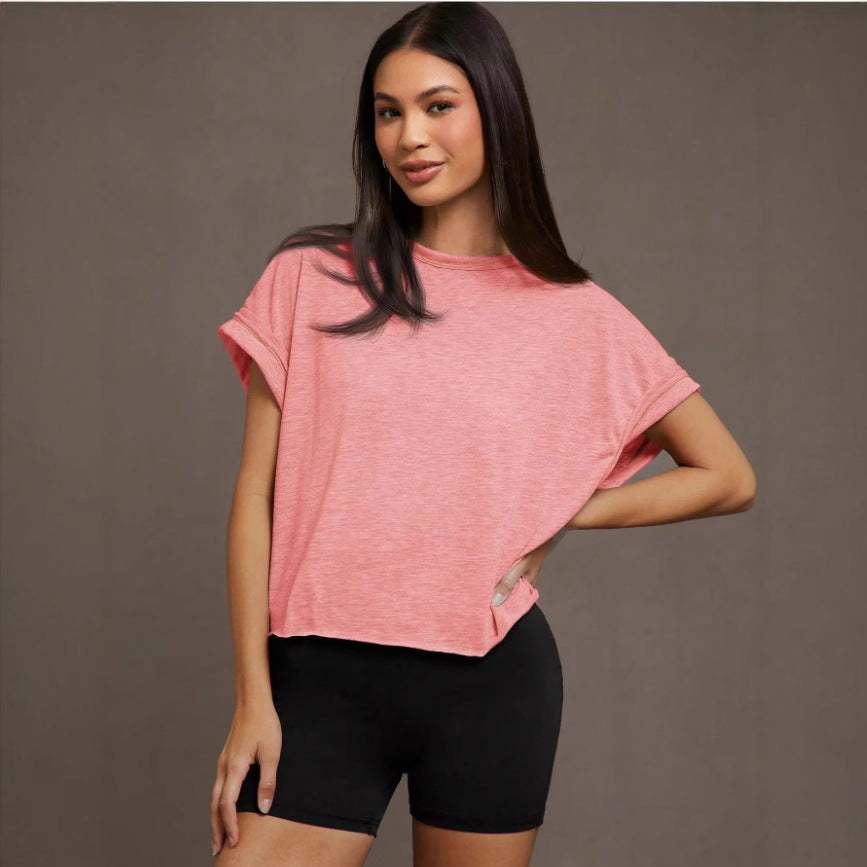 Women's Loose Fit Breathable Yoga T-Shirt Lotus Rain