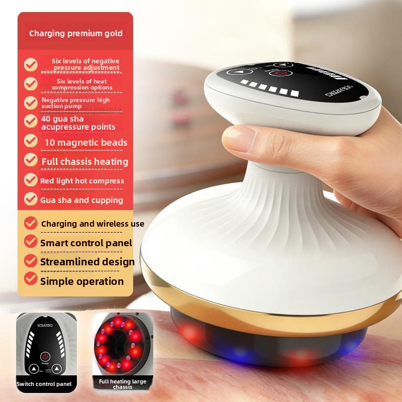 Electric Scraping Massage Device with Temperature Control Lotus Rain