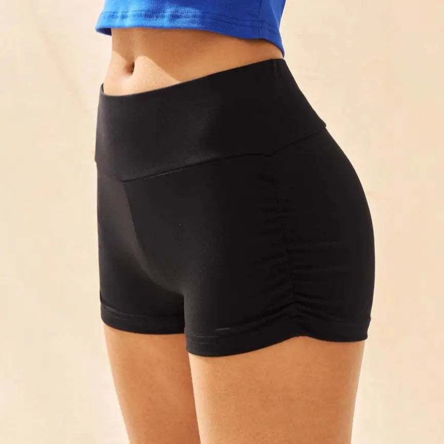 High Waist Elastic Yoga Workout Shorts Lotus Rain