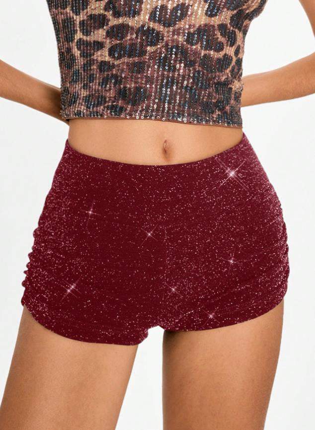 High Waist Elastic Yoga Workout Shorts Lotus Rain