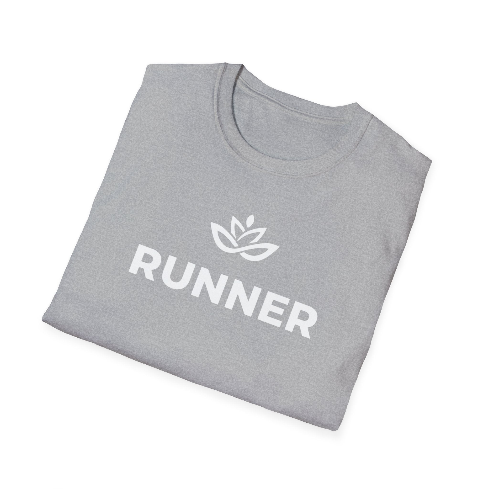 Runner Graphic T‑Shirt — Minimal Lotus Logo Running Tee