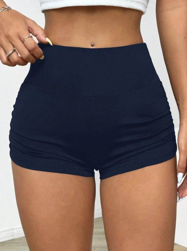 High Waist Elastic Yoga Workout Shorts Lotus Rain
