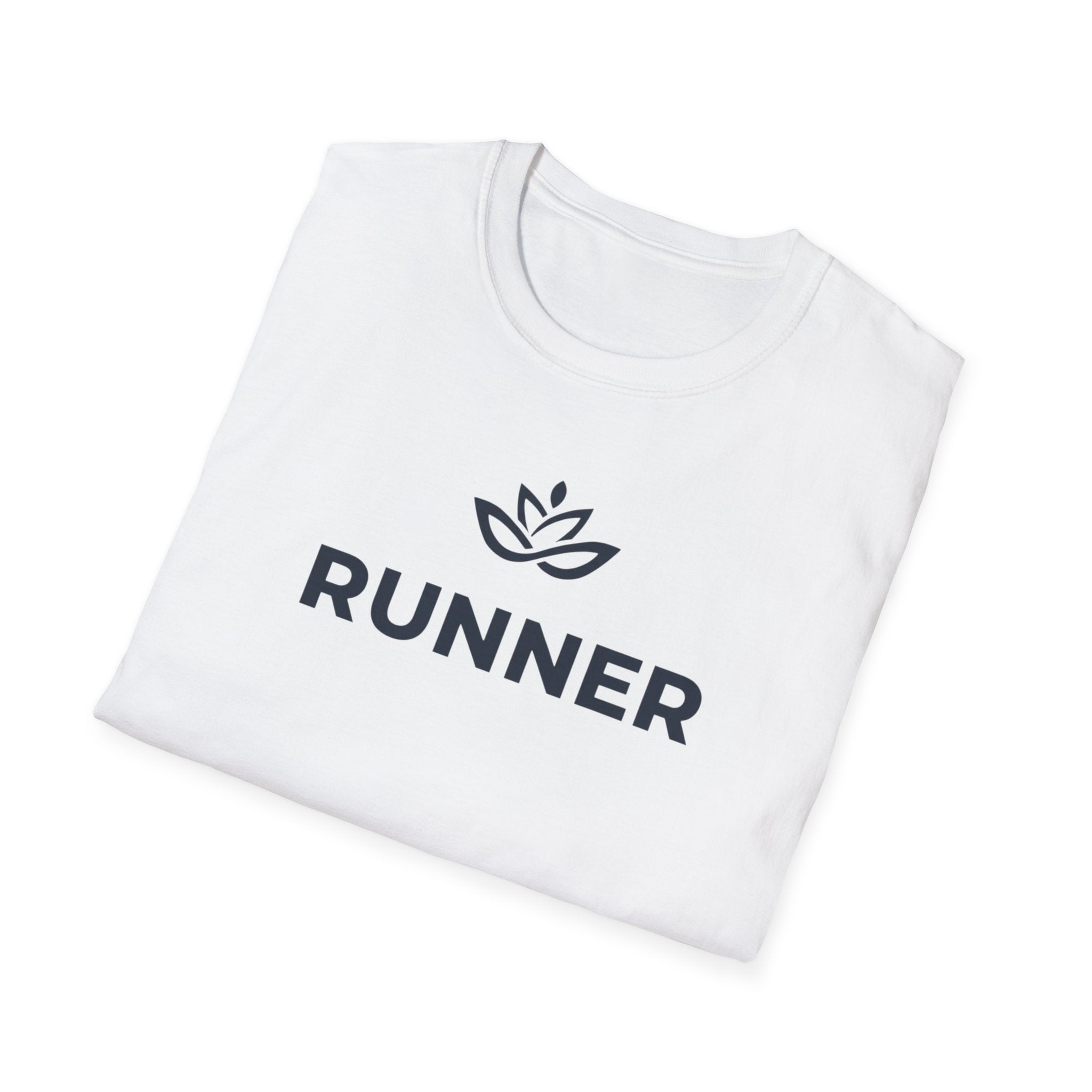 Runner Graphic T‑Shirt — Minimal Lotus Logo Running Tee