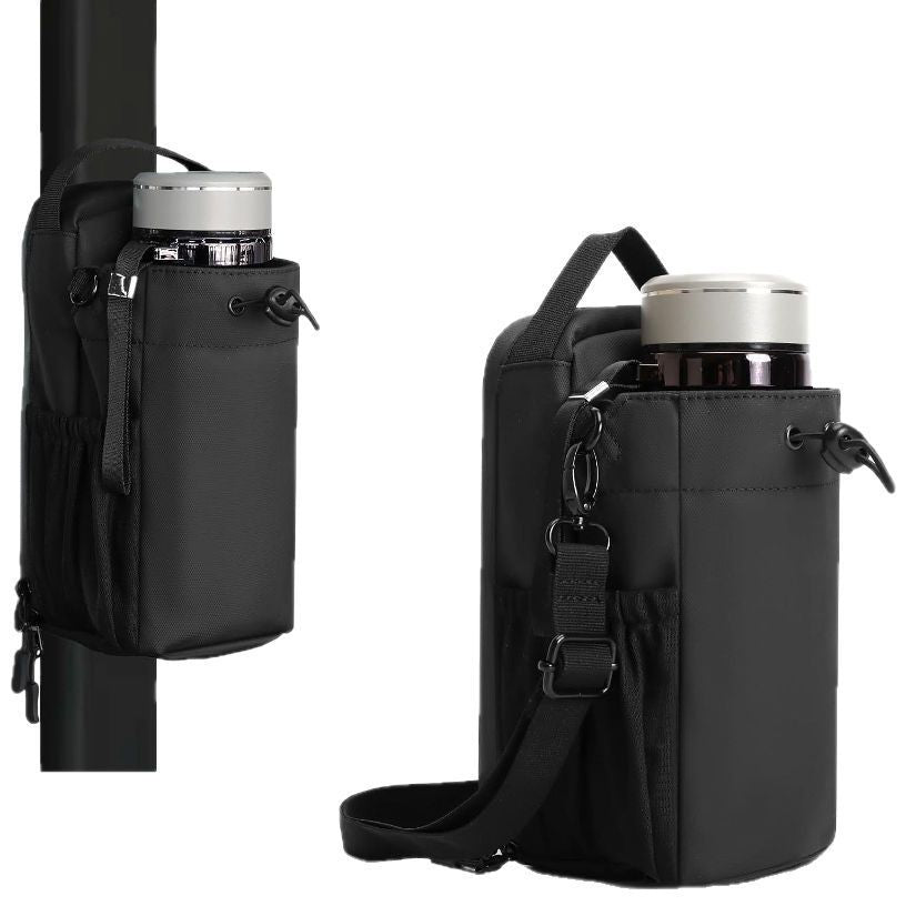 Magnetic Gym Water Bottle Bag with Shoulder Strap Lotus Rain