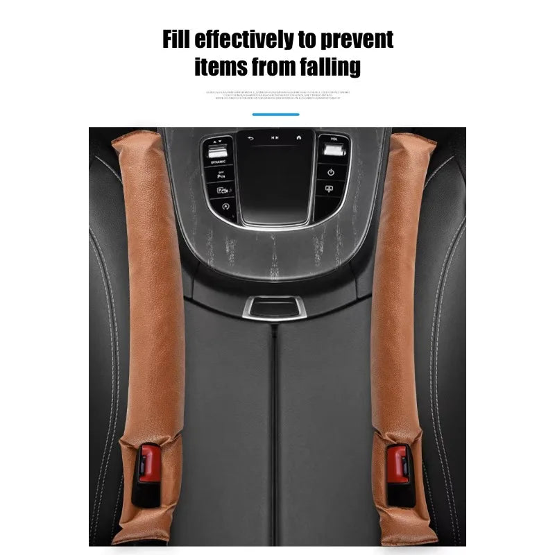 Car Seat Gap Filler Soft Car Shaped Pads Leather Leak Pads Filler Shims Universal Car Accessories Interior Storage Organizers