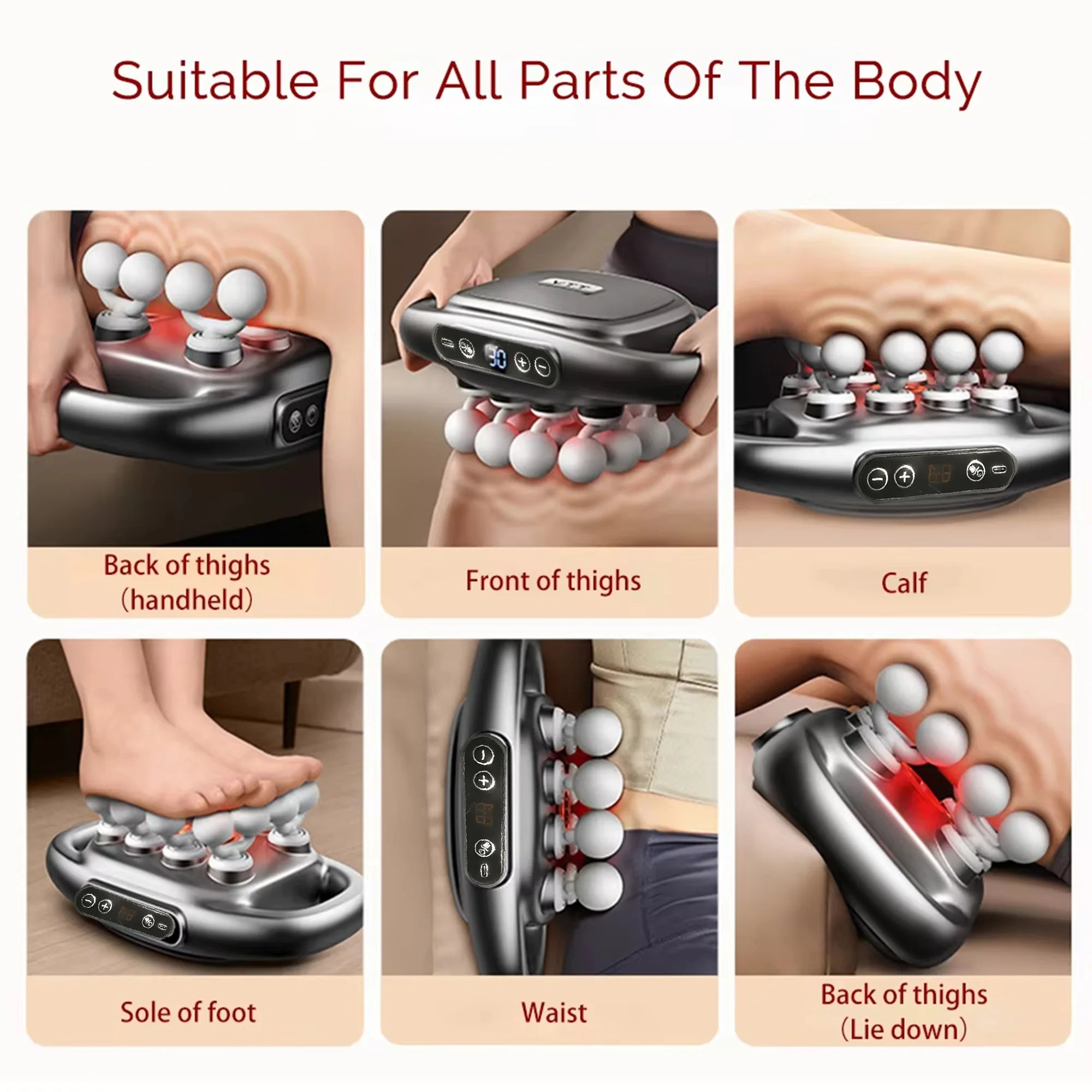 Massager Gun Set Deep Tissue Body Fitness Muscle Electric Relax Massager for Back Shoulders Legs Foot 16 Heads