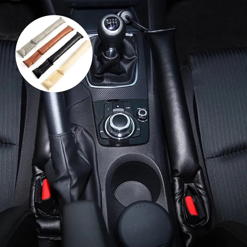Car Seat Gap Filler Soft Car Shaped Pads Leather Leak Pads Filler Shims Universal Car Accessories Interior Storage Organizers