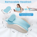 Ergonomic Memory Foam Wedge Pillow Orthopedic Bed Support Cushion Multi-Position Positioning Pillow for Neck Back Waist Relief