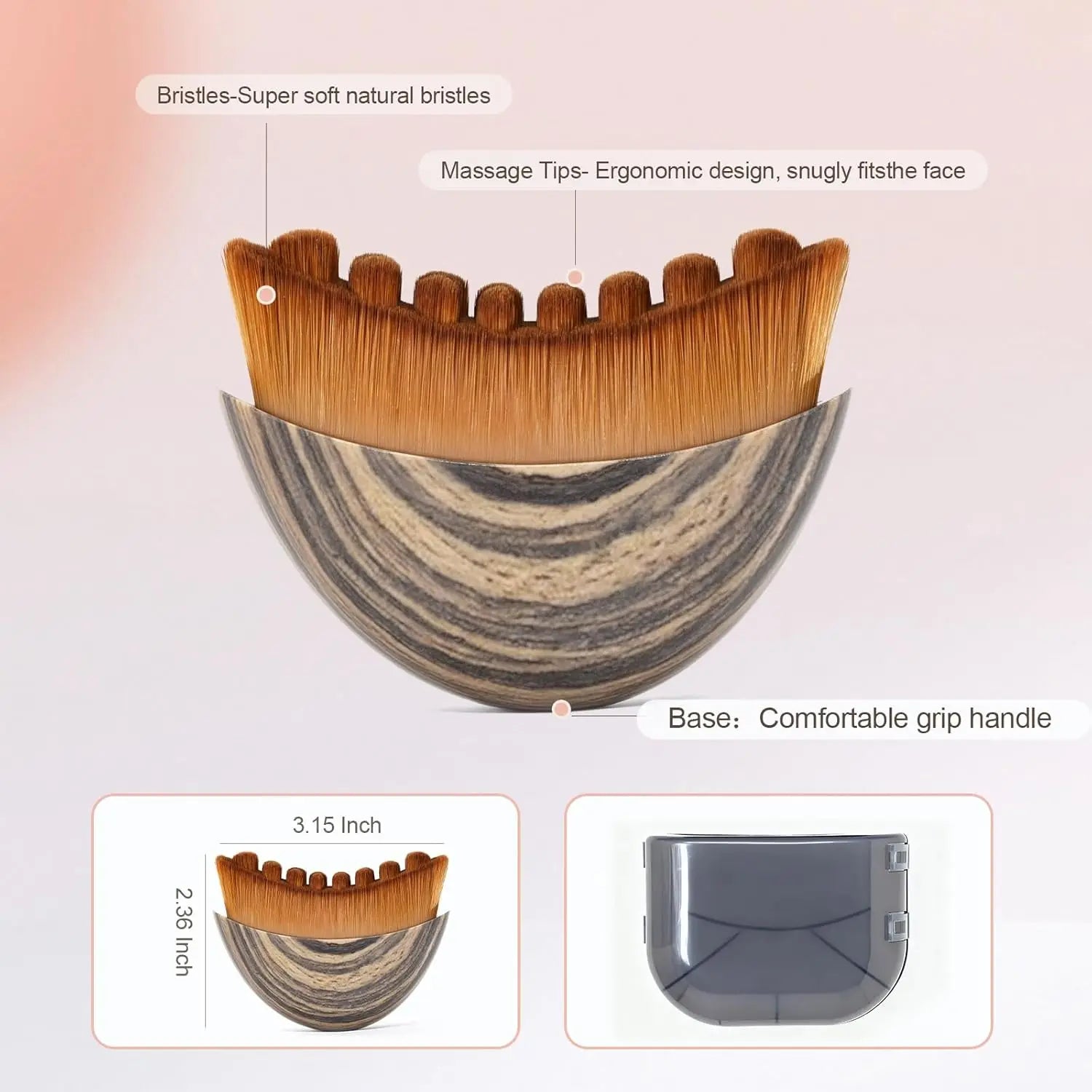 Contour Facial Brush Manual Lymphatic Drainage Massager Durable Soft Bristles  Ergonomic Facial Cleansing Brush for Shaping