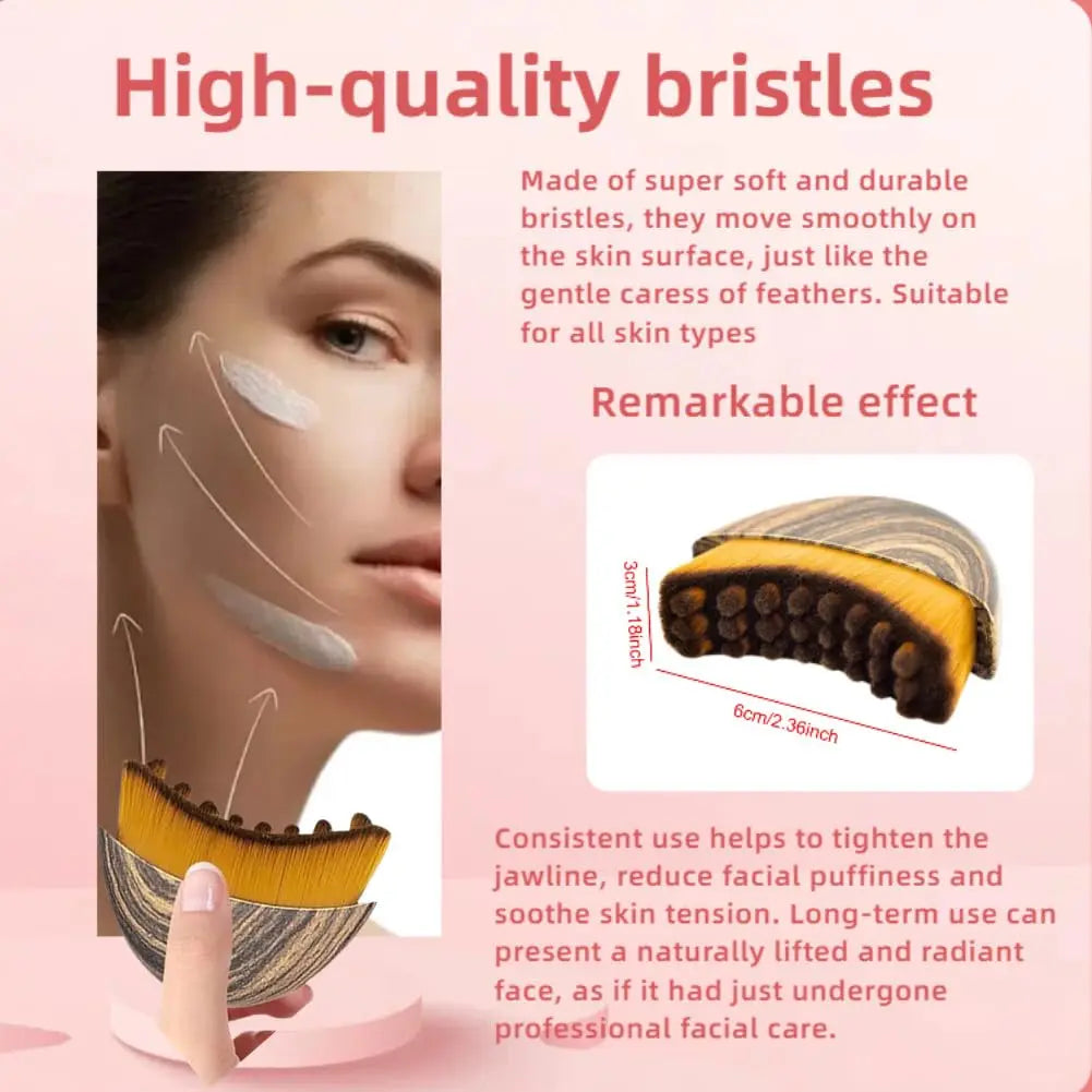 Contour Facial Brush Manual Lymphatic Drainage Massager Durable Soft Bristles  Ergonomic Facial Cleansing Brush for Shaping