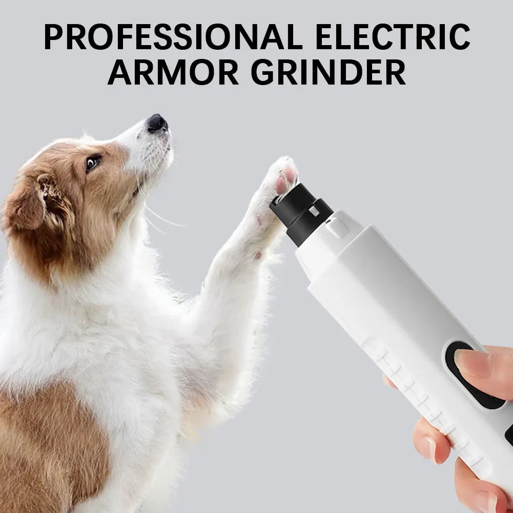 Upgraded 5 Speed Dog Nail Grinder with LED Lights Quiet Electric Pet Nail Trimmer Dog Paws Grooming Smoothing Tool