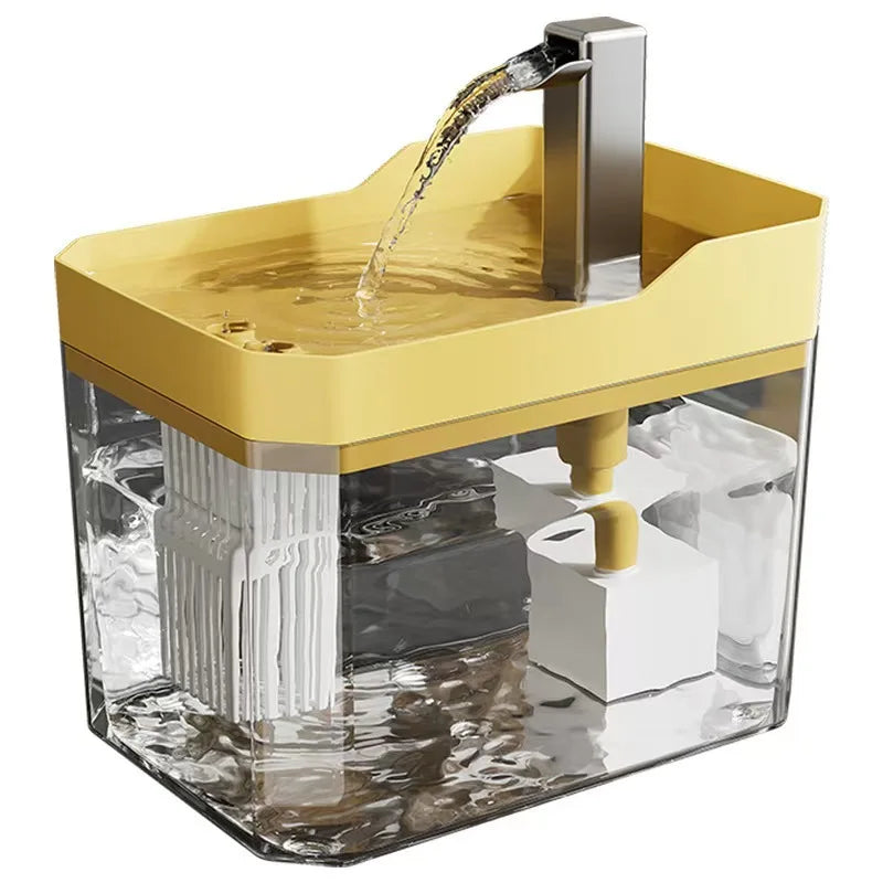 Transparent Cat Water Fountain Automatic Filter Circulating Water Dispenser Anti-dry Burn Pet Drinking Fountain with Water Pump