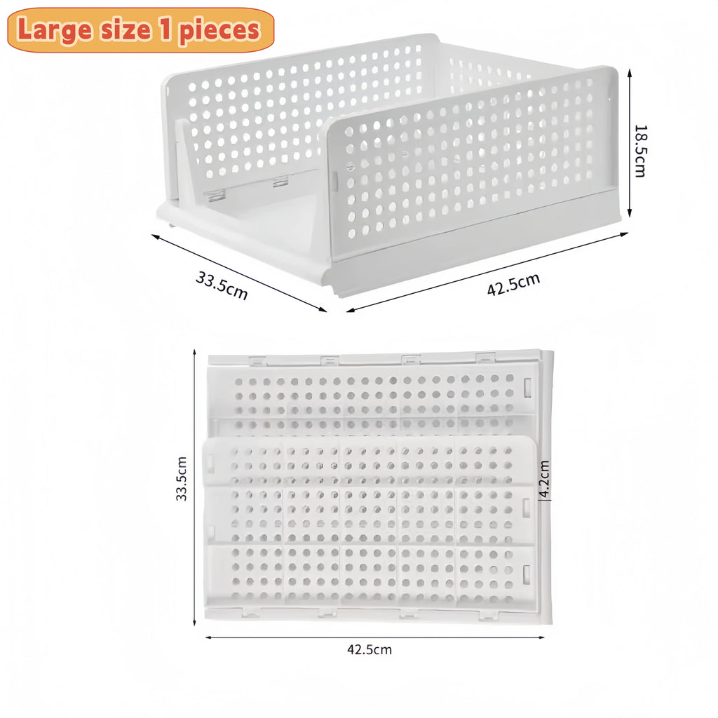 Foldable Drawer Organizer Box，Home Stackable Clothes and Underwear Storage Box，apply To Wardrobe Cupboard Kitchen BathroomOffice
