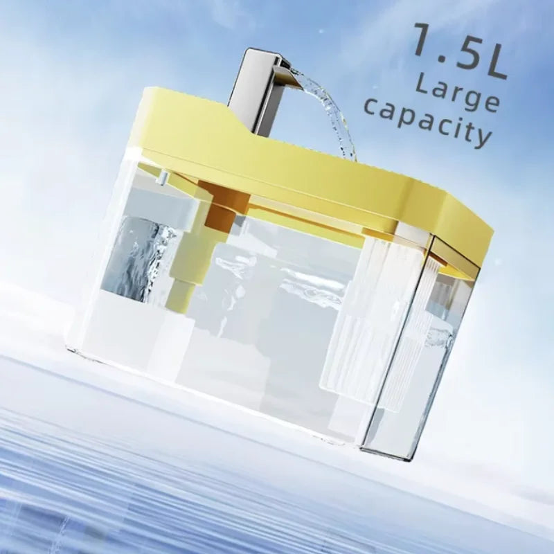 Transparent Cat Water Fountain Automatic Filter Circulating Water Dispenser Anti-dry Burn Pet Drinking Fountain with Water Pump