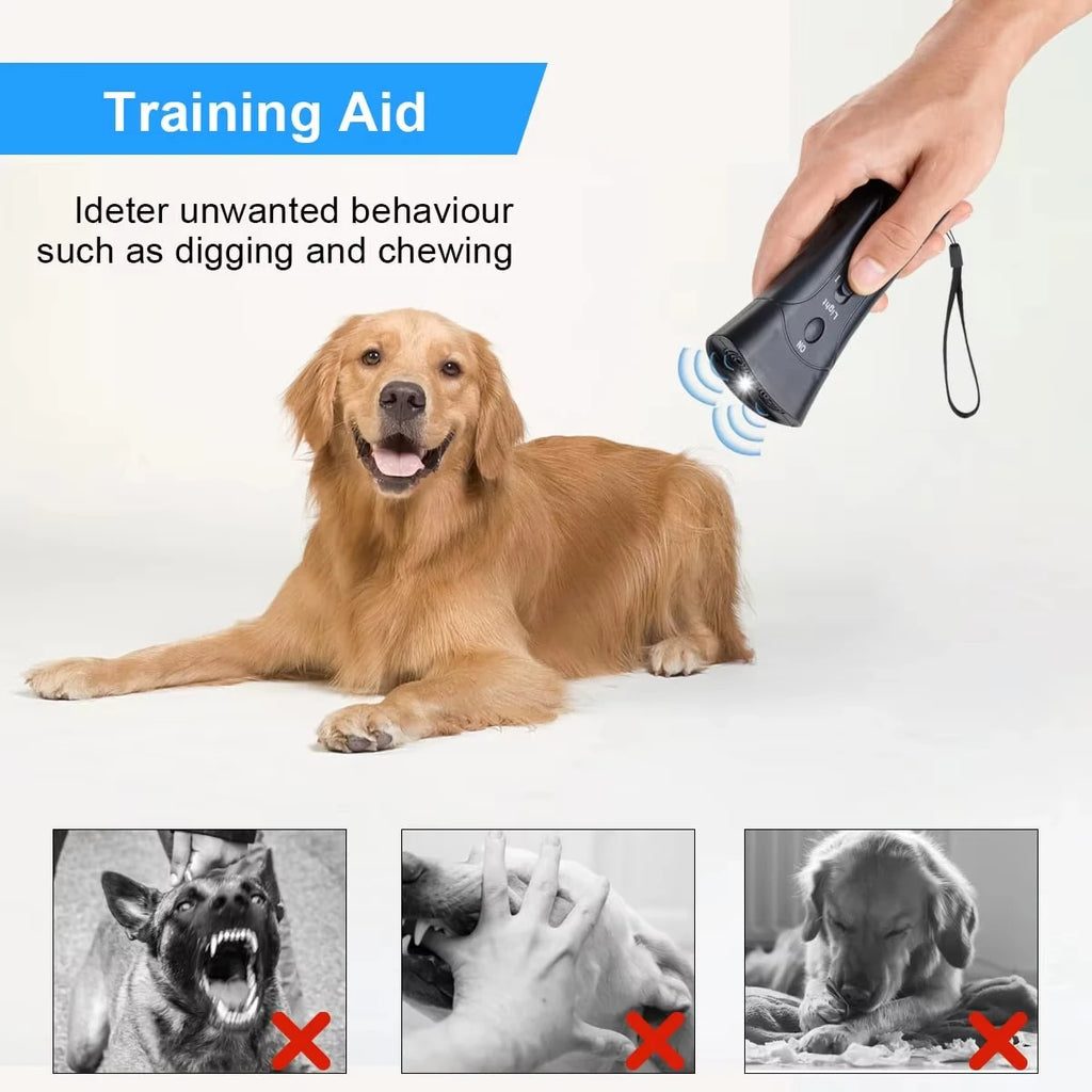 Ultrasonic Dog Bark Control Deterrent Stop Barking with LED Light Safe Humane for Pet Training