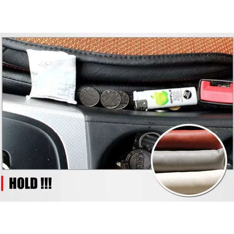 Car Seat Gap Filler Soft Car Shaped Pads Leather Leak Pads Filler Shims Universal Car Accessories Interior Storage Organizers