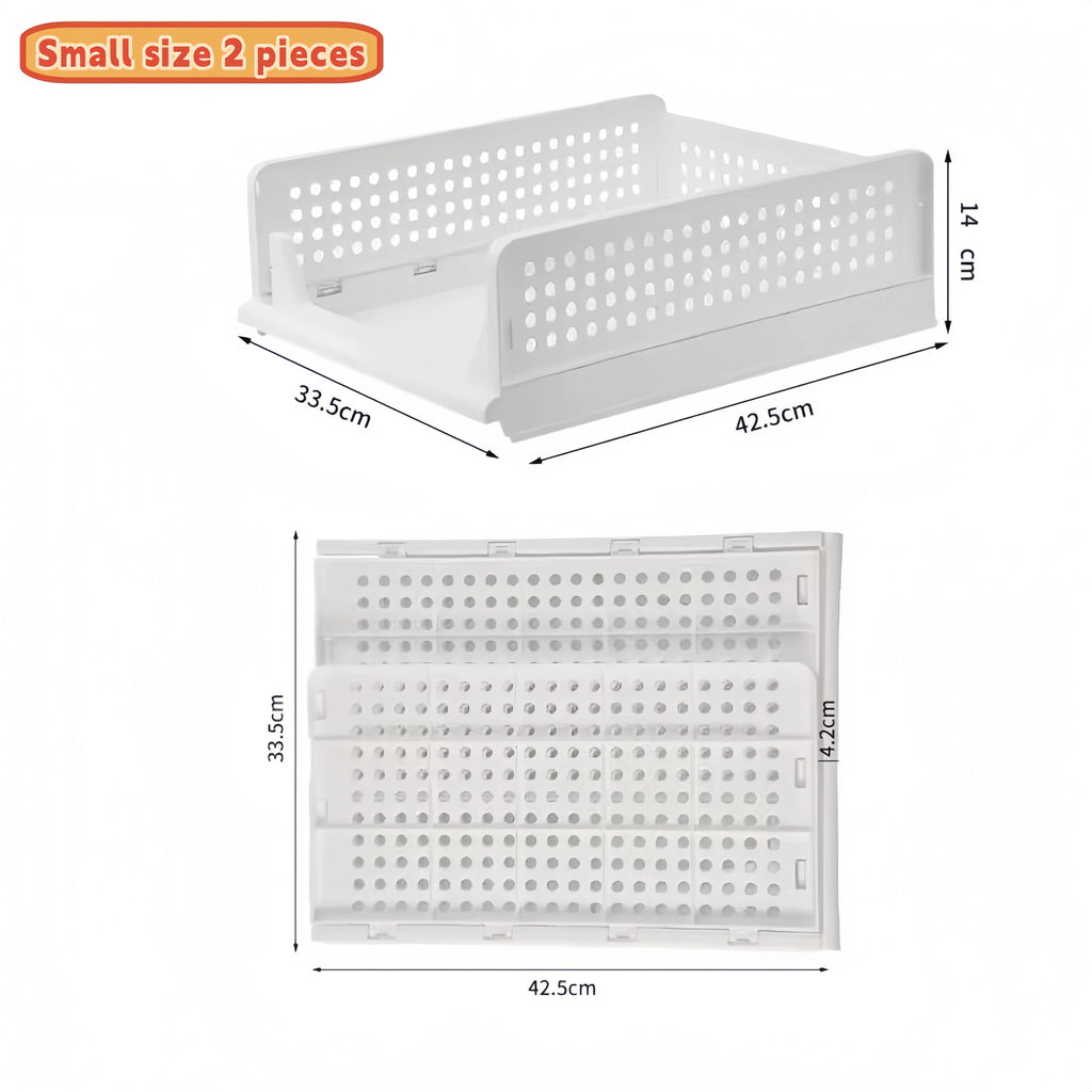 Foldable Drawer Organizer Box，Home Stackable Clothes and Underwear Storage Box，apply To Wardrobe Cupboard Kitchen BathroomOffice