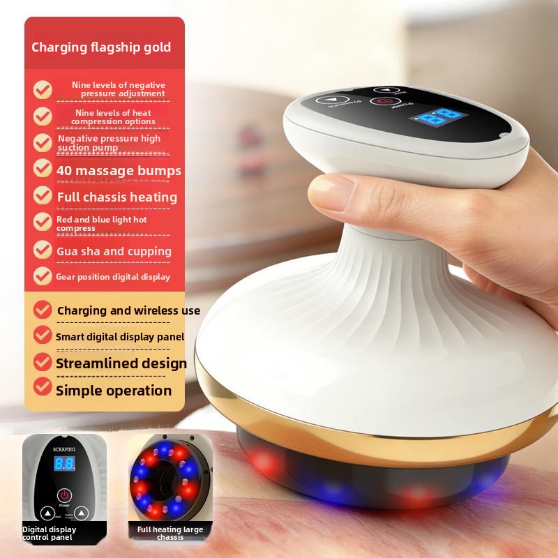 Electric Scraping Massage Device with Temperature Control Lotus Rain
