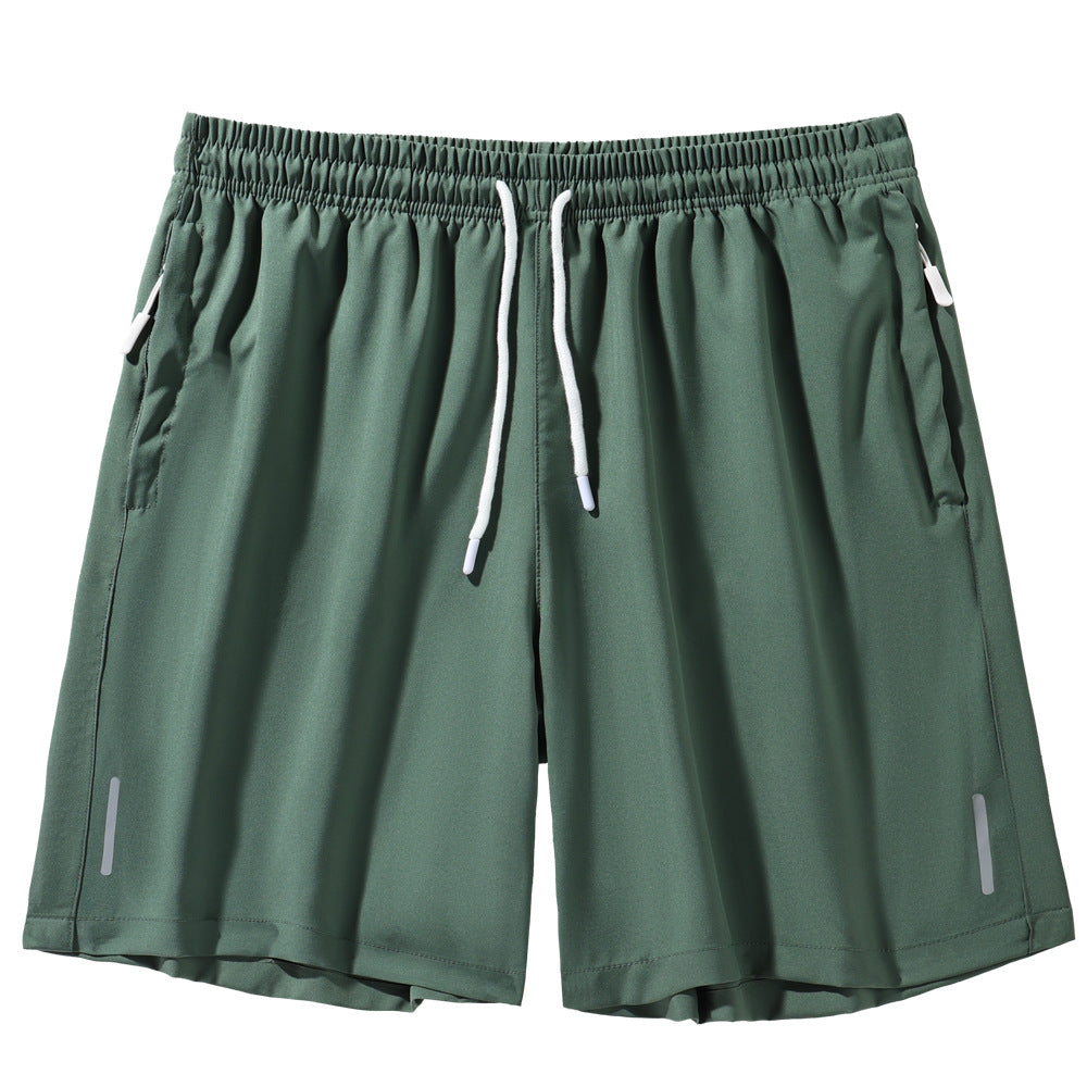 Mens Solid Color Drawstring Shorts Lotus Rain