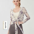 Butterfly Print Breathable Mesh Yoga Top Lotus Rain