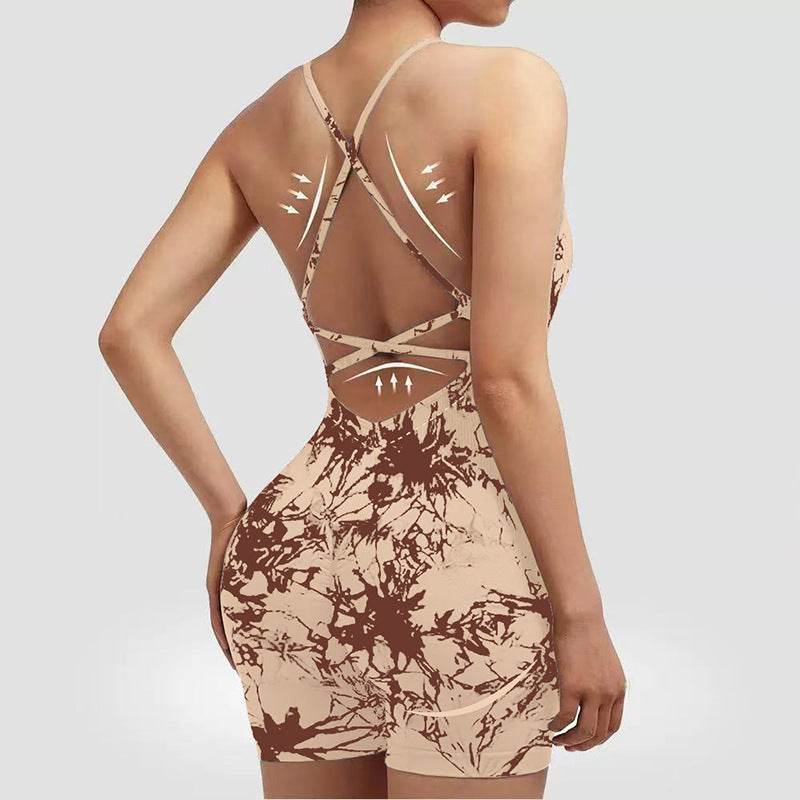 Women's Yoga Jumpsuit with Shorts Lotus Rain